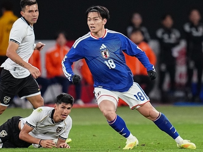 ［本田泰人の眼］ボリビア戦で強烈なインパクトを残した上田綺世。ファーストプレーで停滞していた空気をガラリと変えた