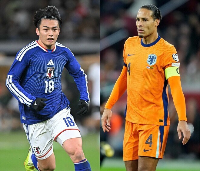 F組最大のマッチアップは日本のエースFW対オランダの世界的DF!米大手メディアが注目「36キャップで16得点」「かつてのように無敵ではないが…」【北中米W杯】