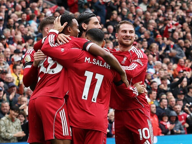 リバプールがプレミア開幕５連勝！ フラーフェンベルフが１G１Aの活躍、２－１でエバートンとのダービーを制す！ 遠藤航は３戦連続出番なし