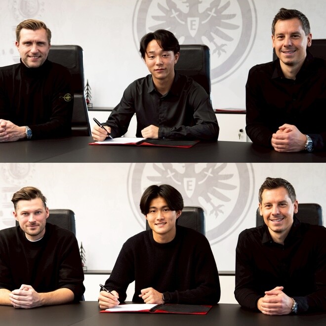 「神代君いた！」「一気に雲の上の人になった」ドイツ強豪でついに！ 日本人トリオが揃って登場のトレーニング動画が反響「本当にエグい」