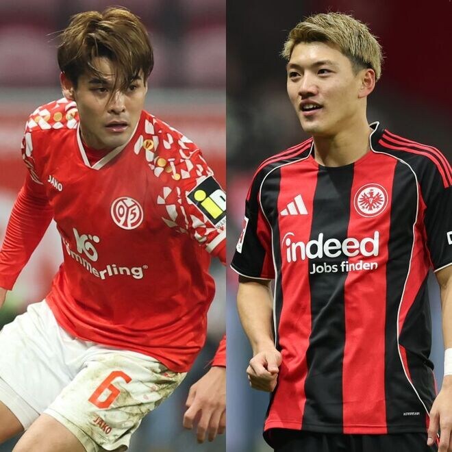 「日本の誇り」「胸アツ」ブンデスで日本代表戦士2人が“デュエル王”争い! 揃って上位ランクインにファン期待感「ワールドカップ楽しみ」