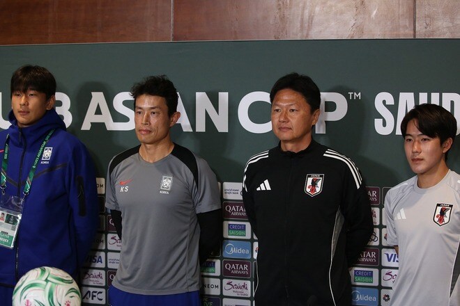 「本当に上手いと思った」“日韓戦”が実現、富山入りのキム・テウォンが警戒する日本のキーマンは? 前日会見に韓国指揮官は姿を見せず…【現地発】