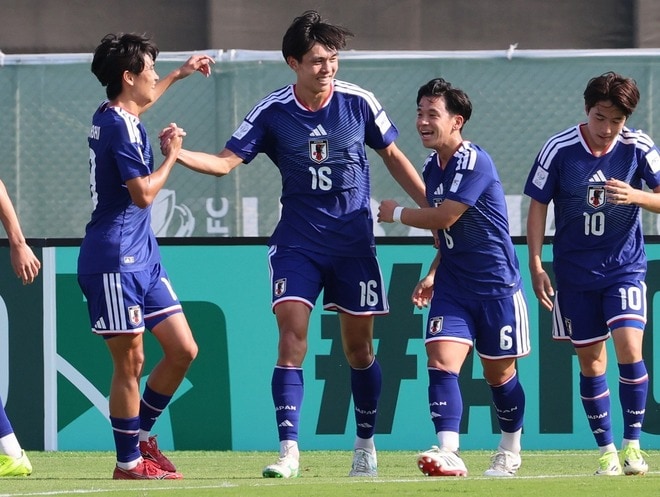 運命の日韓戦で先手！ U-23日本代表、小泉佳絃がこぼれ球にしっかりと詰めて均衡を破る【U-23アジア杯】