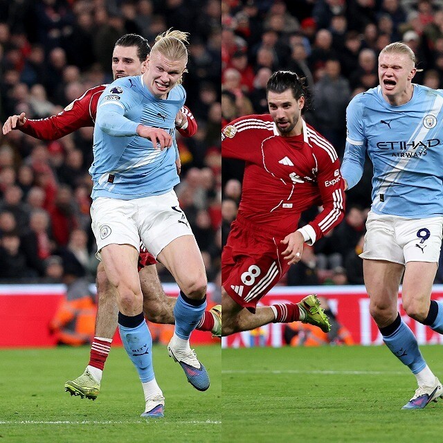 ファウル両成敗？“激レアの攻防”で議論紛糾…ハーランドはきっぱり「ゴールを認めてレッドカードを出すな。それだけの話だ」