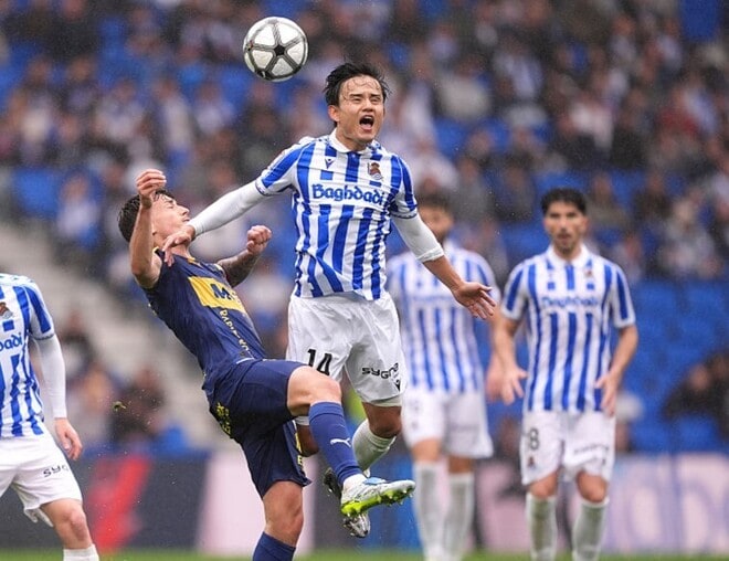 「別格すぎる」「完璧」83日ぶり出場の日本代表MF、6分でアシストに驚嘆の声!「いきなりすごい!」「意外とヘディングうまい」