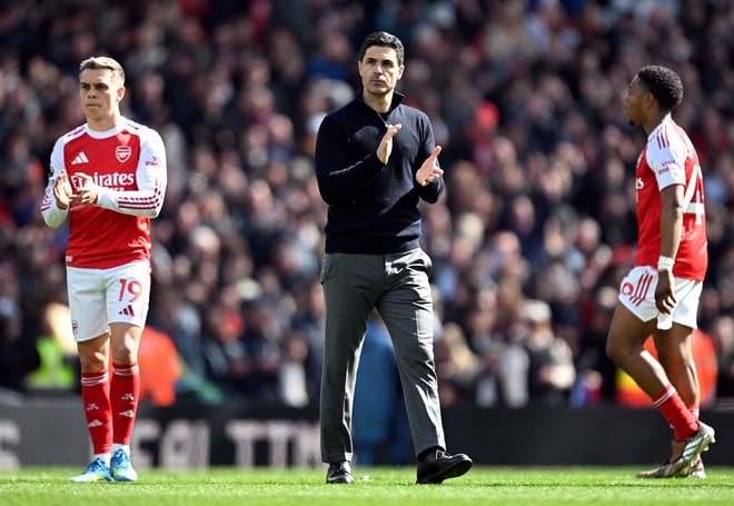 「シティのタイトル獲得を予感させる巨大な兆候」アーセナルの“４月の悪夢”に現地メディアが注目。ペップは意気揚々「冗談じゃないよ。太陽だ」