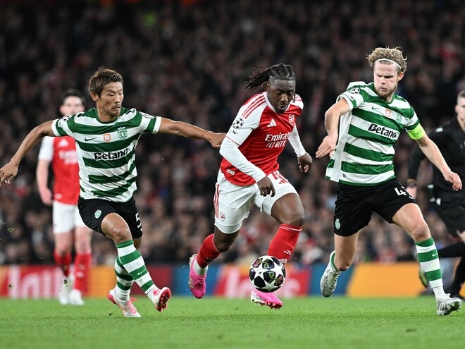 アーセナルが２季連続の４強入り！ 第２レグはスコアレス、守田英正が先発のスポルティングは２戦合計０－１で敗退【CL準々決勝】