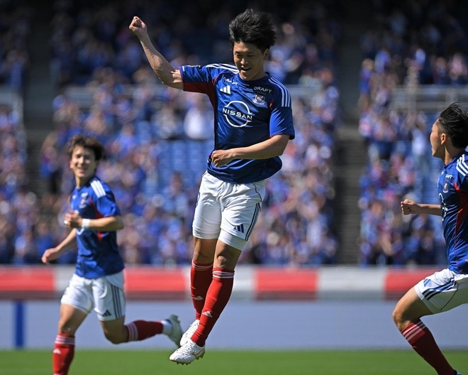 マリノス谷村海那が２戦連発！ CKから豪快なヘディングシュートを叩き込む！