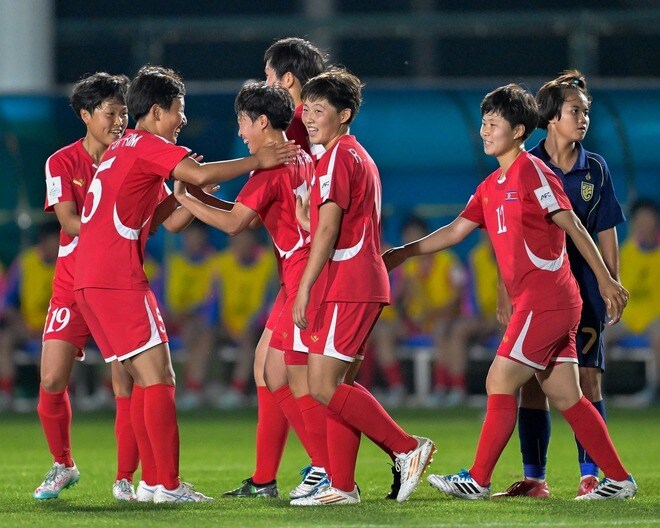 U-17北朝鮮女子「“4試合27得点・失点0”圧倒的な成績」。前回女王の無双ぶりを韓メディア報道「優勝候補としての実力を遺憾なく発揮」【U-17女子アジア杯】