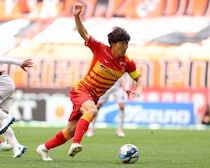 名古屋に痛手。京都戦で左足を負傷→欠場が続いていた稲垣祥の検査結果を発表