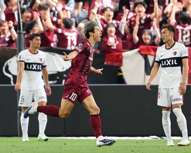 神戸が鹿島を圧倒! 大迫がハット達成、ジエゴの強烈ミドル、小松のPKで5-0完勝!【PO第1戦】