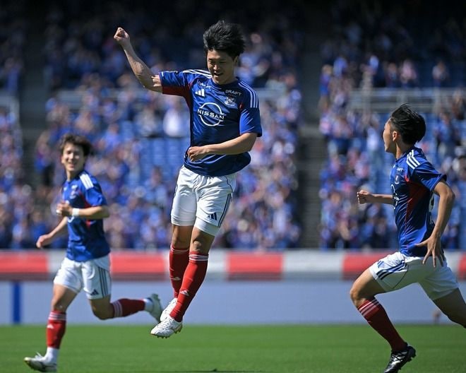 マリノス谷村海那が今季10点目！ クルークスのアーリークロスをヘッドで押し込む！【PO第１戦】