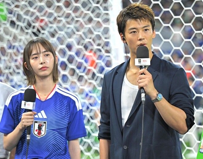 「ユースの時に試合した以来でした」元日本代表FW、同い年の竹内涼真と“再会”!メッシ2発のアルゼンチン戦を現地観戦【W杯】