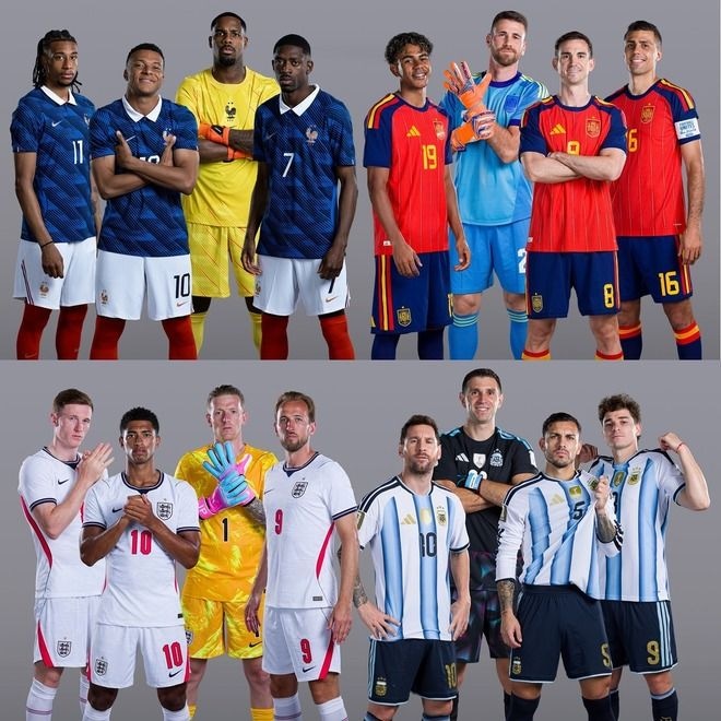 「ケインじゃないのか」メインキャラは誰？ FIFA公開の“The final four”ビジュアルに脚光！「メッシはGOAT」「ロナウドがいない...」【Ｗ杯】