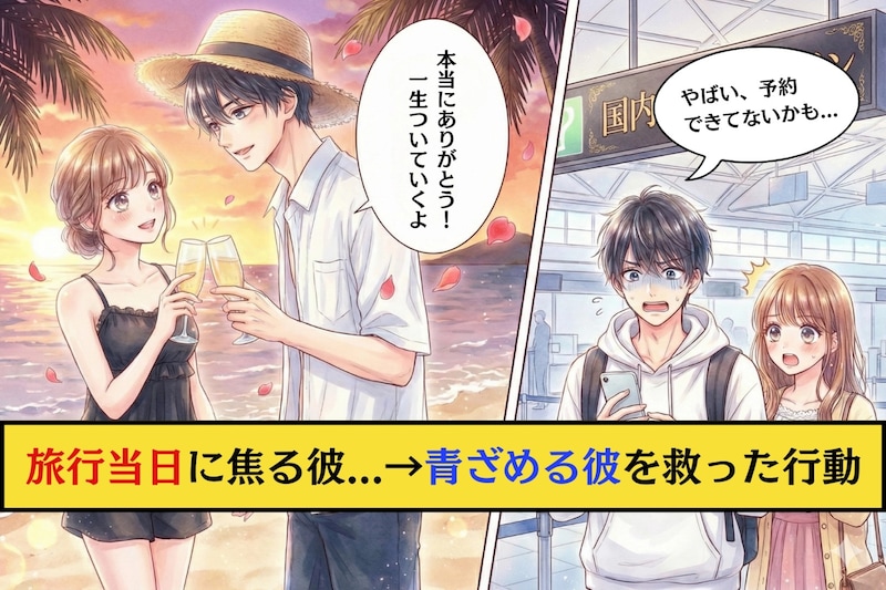 旅行当日の彼「やばい、予約できてないかも...」→私の圧倒的な“リスク管理”で空港で青ざめる彼を救った話