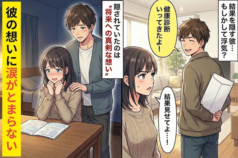 彼「健康診断行ってきた」→診断結果を隠す彼の“優しい嘘”に、涙が止まらなかった理由