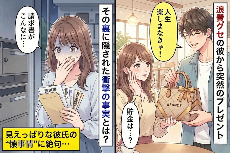 浪費家の彼が急に「節約しよう」→その直後に届いた"高額な請求書"ですべてを察した