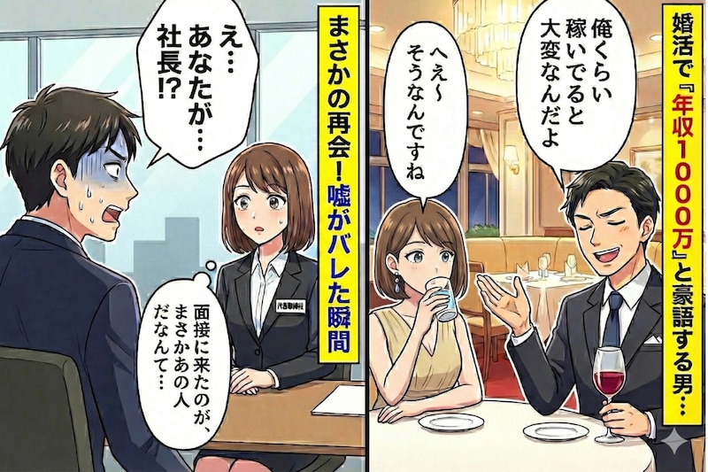 「年収1000万」と嘘をついた婚活男、私の職場に現れた瞬間...顔面蒼白になった理由