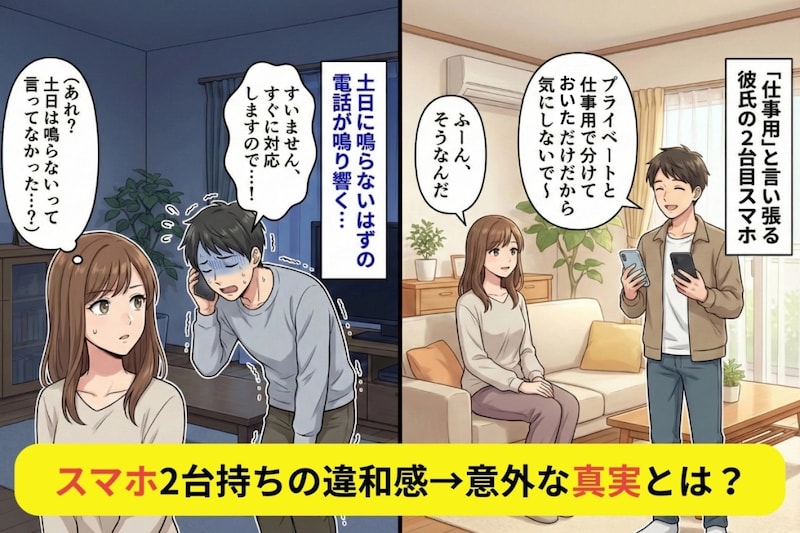 彼が「仕事用」と言い張る2台目のスマホ→「土日は鳴らない」はずの電話が鳴り、判明した"真実"とは