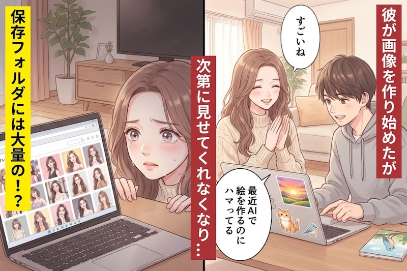 彼が急にAIで画像を作り始めた→保存フォルダに“私じゃない女性像”が大量。理由を聞いて言葉を失った話