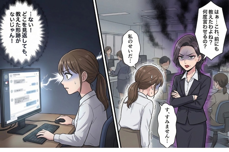 お局からの新人いびり「教えたわよ？」→お局との”チャット履歴”で明らかになった衝撃の事実