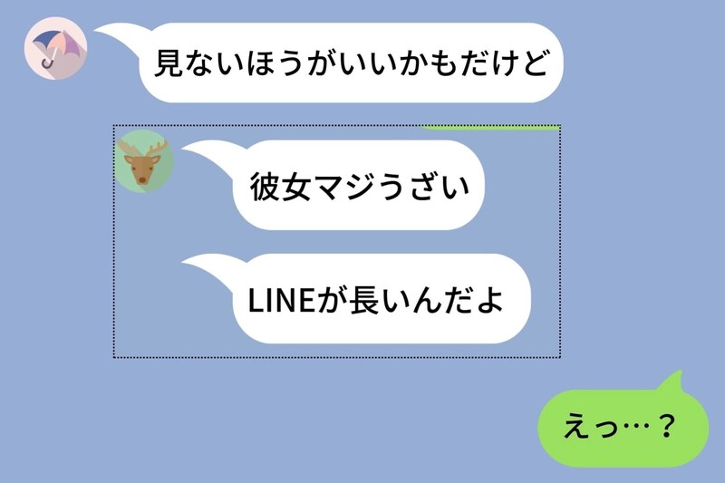 友人から届いた1枚のスクショ→書かれていた彼氏の言葉に凍りついた