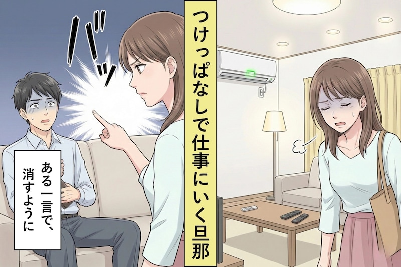エアコンも電気も全てつけっぱなしで仕事に向かう旦那。何度言っても直らなかった癖が私の一言で一発解決した話