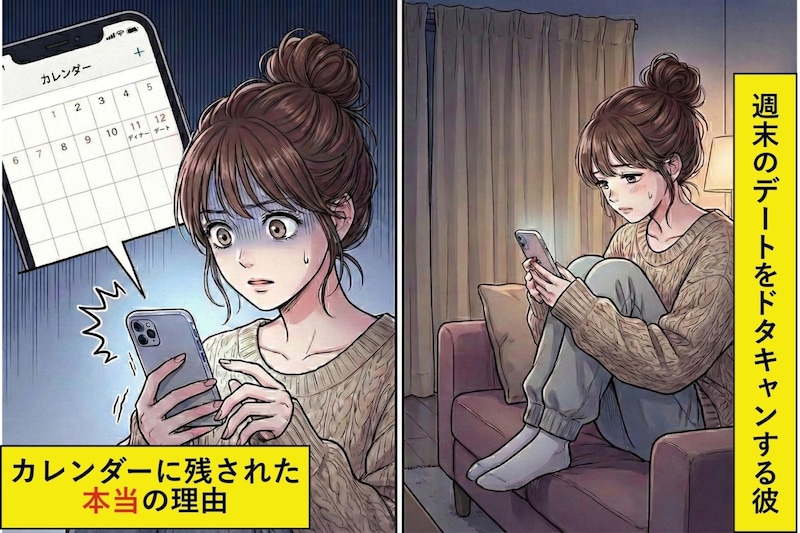 週末のデートをドタキャンされる私。彼「ごめん仕事で」→スマホで共有していたカレンダーを見ると、彼の本当の姿が明らかになった話