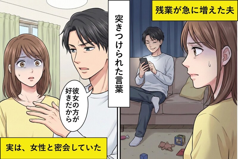「今日は残業で遅くなる」→実は若い女と密会していた夫。離婚を切り出されたが、最後に追い詰められたのは夫の方だった