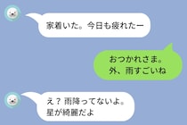 「家着いた」と彼からいつも通りの連絡→「外、雨すごいね」と送ったら「星が綺麗だよ」と返ってきて、胸がざわついた理由...