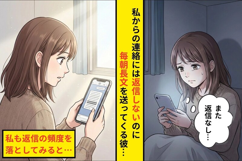 返信はしてくれないのに毎朝長文を送ってくる→私が返信を控えたら、不機嫌になる彼に疲れた話