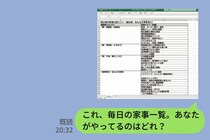 「俺ちゃんと家事手伝ってるから」とドヤる夫→日々の家事リストをLINEで送り、夫が初めて「ごめん」と言った話