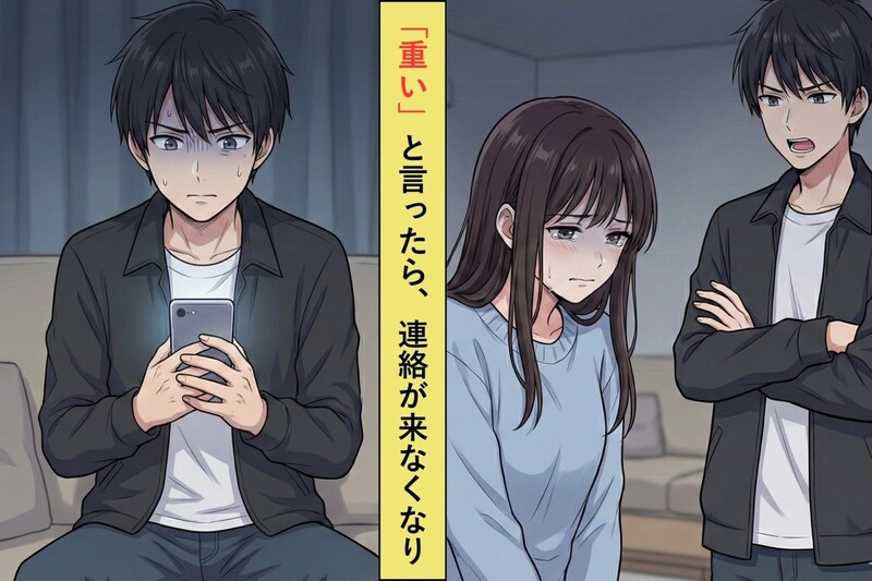 「重い」と言ってしまった喧嘩の後→彼女が静かになってから、俺の不安が止まらなくなった