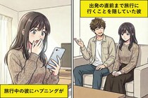 １週間の旅行を伝えなかった彼氏「友達も大事だから...」→旅行当日、彼に思わぬハプニングが起きた