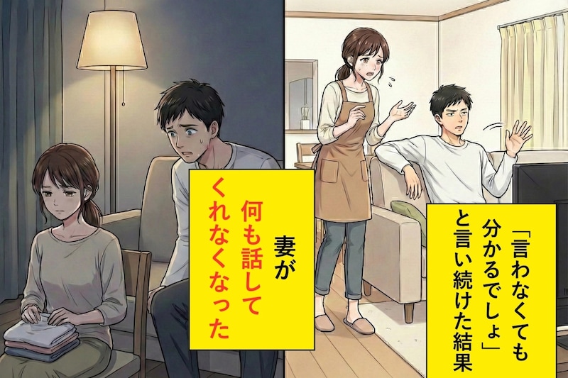 夫婦だから何も話さなくてもわかってくれると思っていたら→妻は何も話さなくなってしまった
