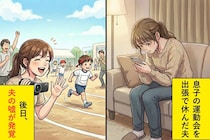 息子の運動会を「出張」で休んだ夫→後日SNSを見たら、同僚とゴルフ場で楽しそうにしている写真を見つけた