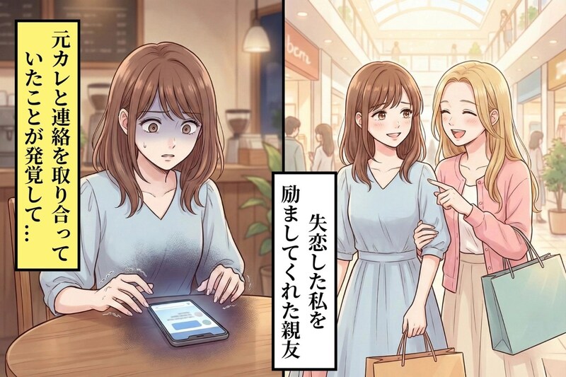 失恋した私を励ましてくれていた女友達 → 数週間後、彼女がその元彼と連絡を取っていたと知って...