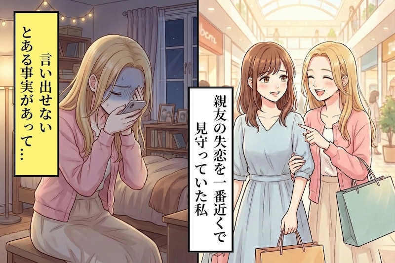 親友の失恋を一番近くで見守っていた私→黙っていたことで、守りたかったはずの友情を傷つけてしまった話