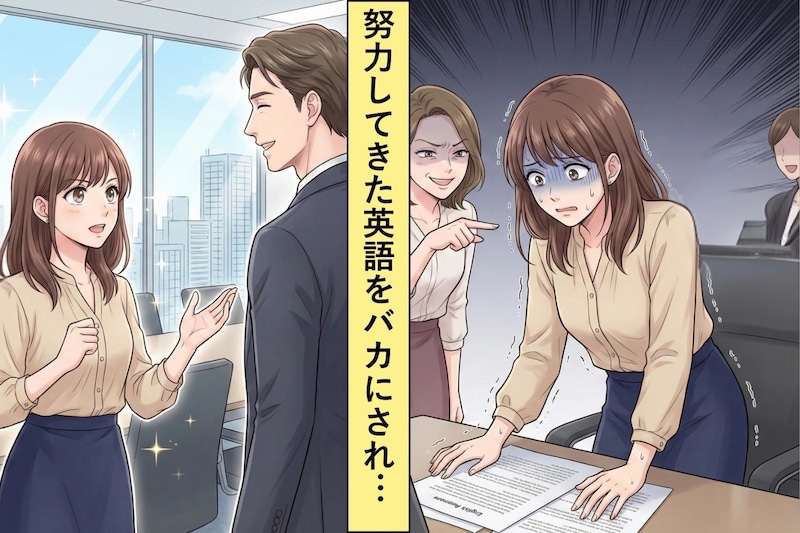 同僚「英語もできないの?」→翌週、海外クライアントとの商談で通訳なしの状況になってしまい...