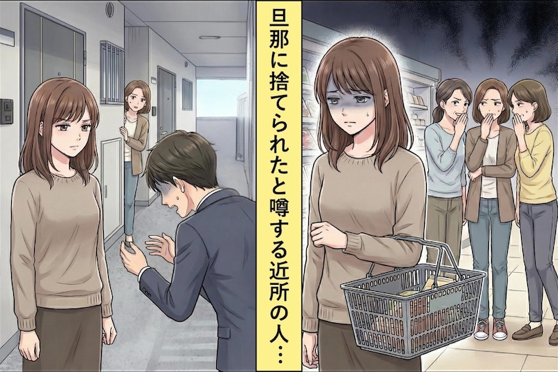 「旦那に捨てられたんだって」と陰で噂するご近所→３ヶ月後、玄関先で私が放った一言
