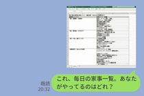 「俺ちゃんと家事手伝ってるから」とドヤる夫→日々の家事リストをLINEで送り、夫が初めて「ごめん」と言った話