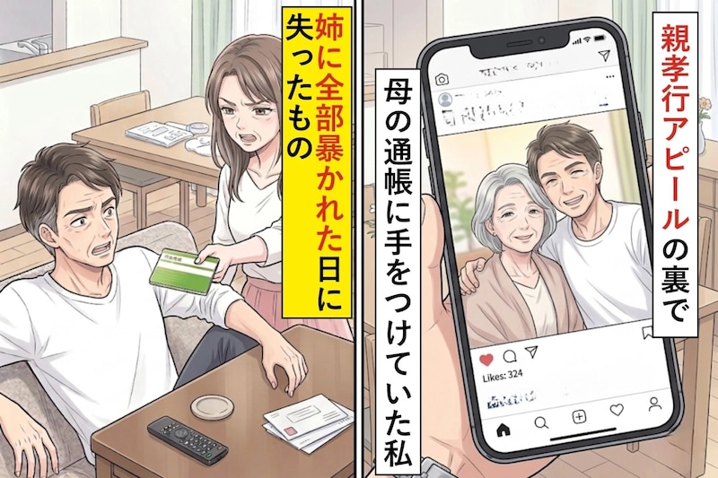親孝行アピールの裏で母の通帳に手をつけていた私が、姉に全部明かされた日に失ったもの