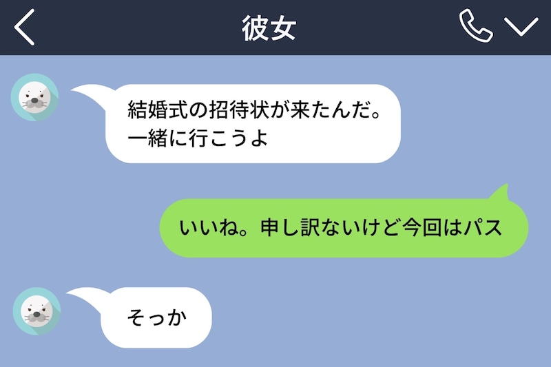 「申し訳ないけど今回はパス」と彼女からの誘いを断った→正直に言えなかった、本当の理由