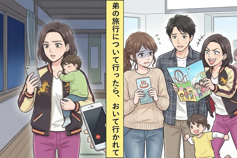 義妹夫婦の旅行に家族で押しかけた私たち→旅先で置き去りにされて初めて気づいたこと