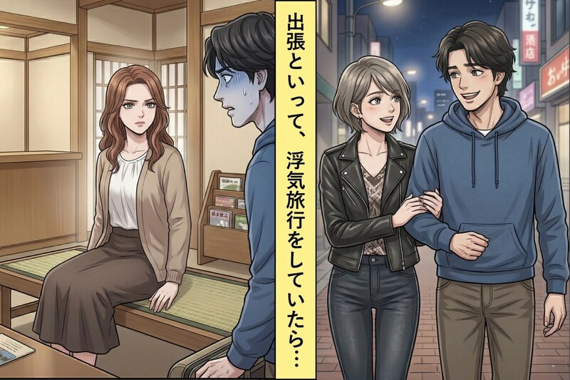 「出張」と嘘をついて浮気旅行を続けた私→旅館のロビーで彼女と目が合った瞬間、すべてが終わった