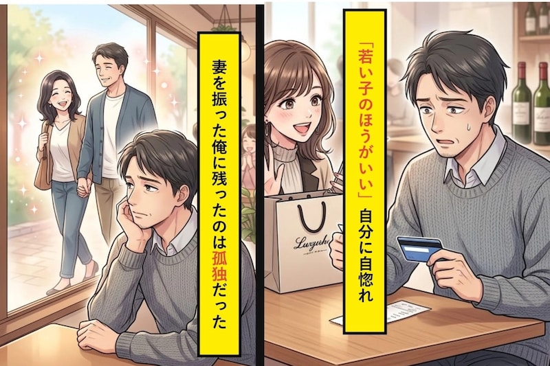 「若い子のほうがいい」自分に自惚れ、妻を振った俺に残ったのは孤独だった