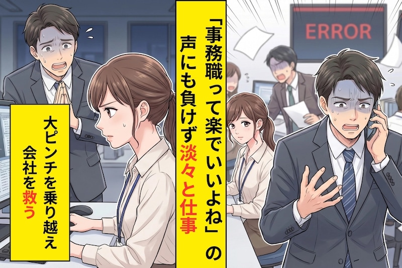 「事務職って楽でいいよね」と言う営業部→大混乱の日、頼られたのは事務の私だった