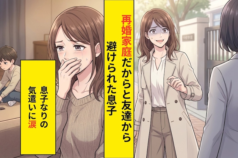 「再婚した家の子とは、遊ばせたくないの」。ママ友のその一言に、私は笑うしかなかった