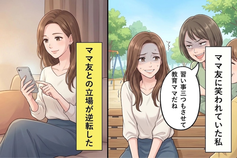 「習い事3つもさせて教育ママだね」と毎回笑っていたママ友→子供が全部辞めた日、立場が逆転した話