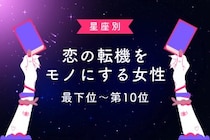 【星座別】恋の転機をモノにする女性ランキング＜最下位～第１０位＞